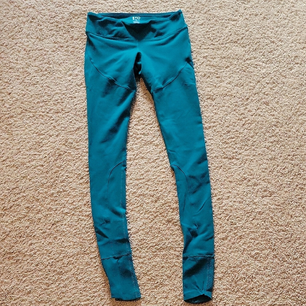 Splits59 Stirrup/Leggings W/ Anti-Slip Silicone Flocked Stirrups. Aqua Sz M